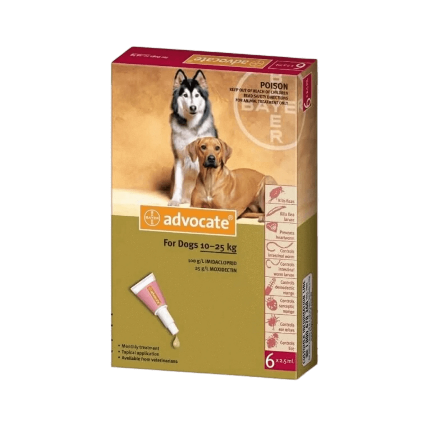 ADVOCATE (10-25KG) DOG SPOT ON - Animeal