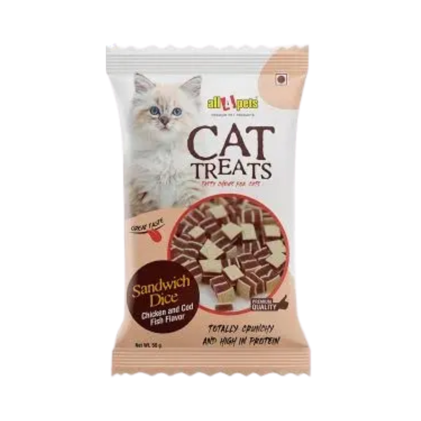 ALL 4 PETS CAT SANDWICH DICE TREATS - Animeal