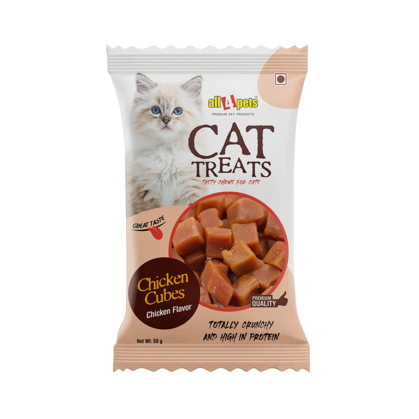 ALL 4 PETS CAT TREATS CHICKEN CUBES - Animeal