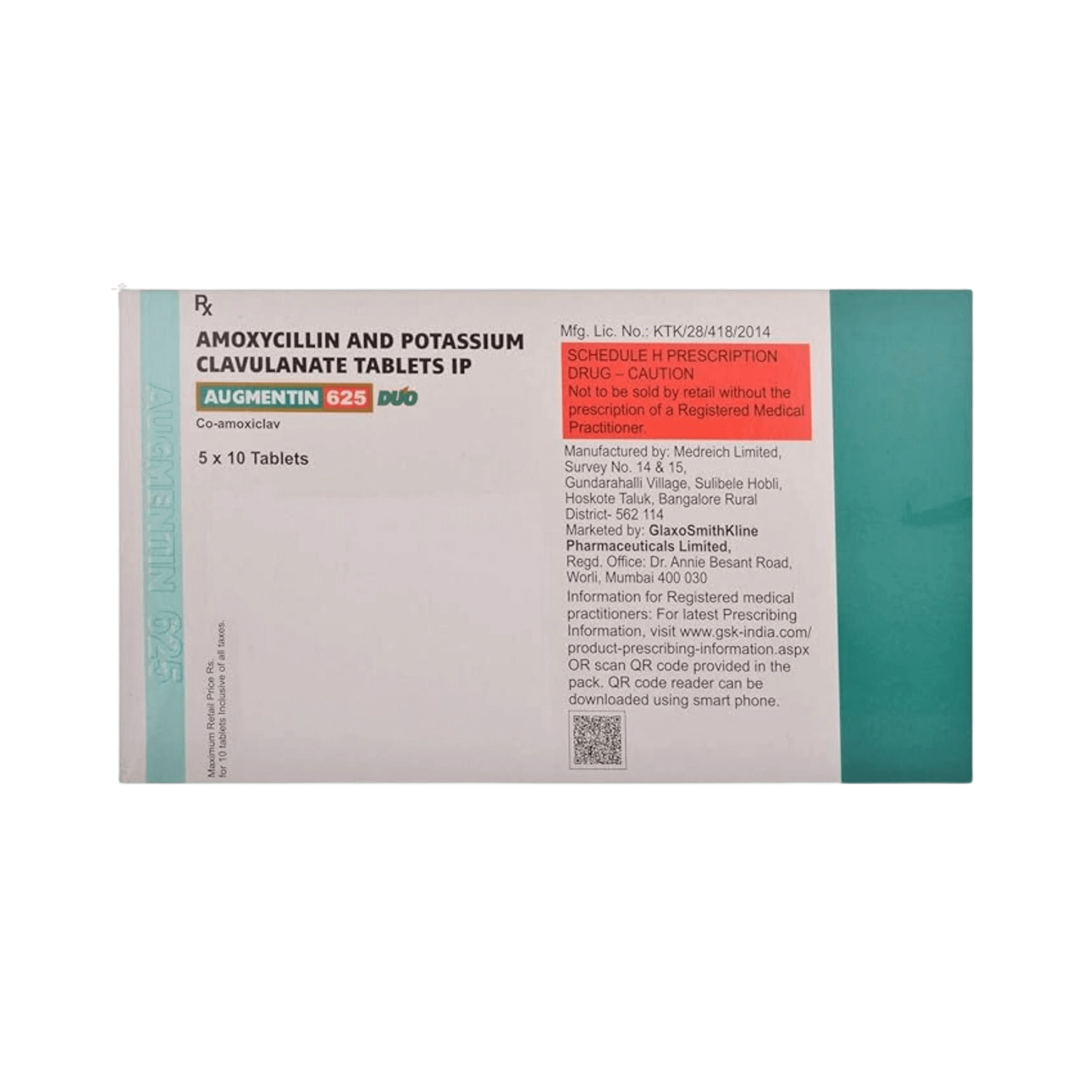 AUGMENTIN 625 DUO TABLET - Animeal