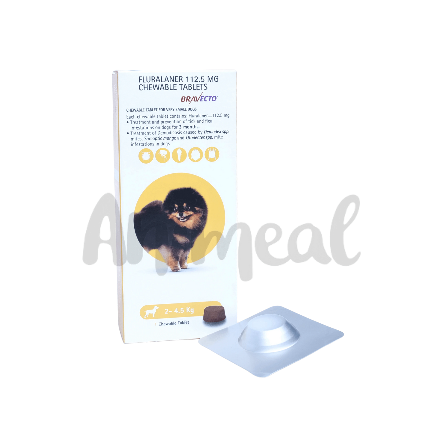 BRAVECTO (2-4.5KG) DOG TABLET - Animeal