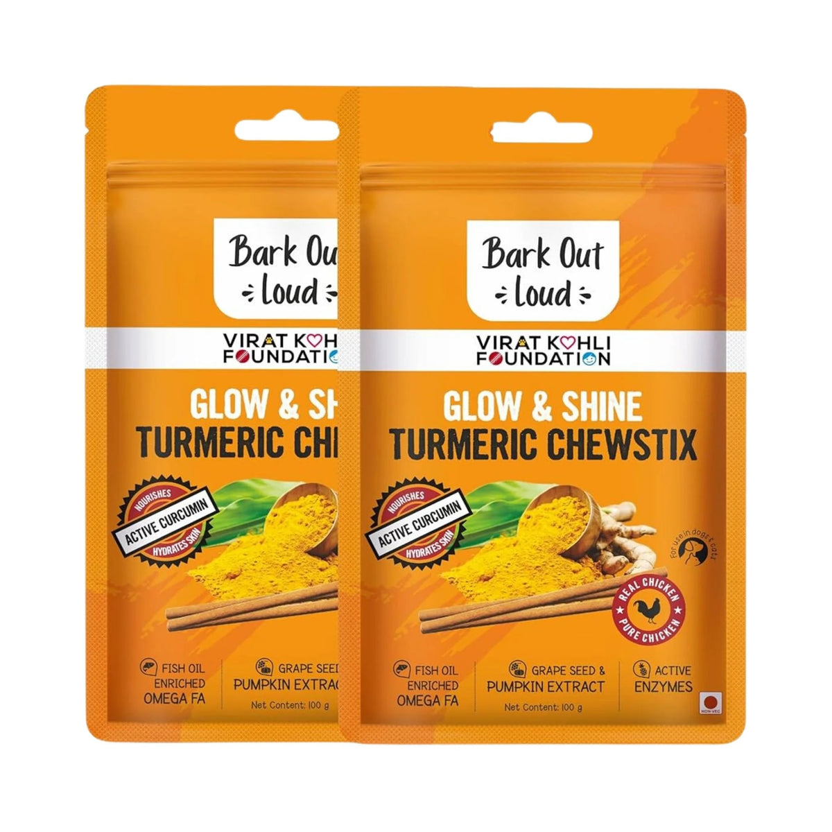 Bark Out Loud Turmeric Chewstix 100g - Animeal