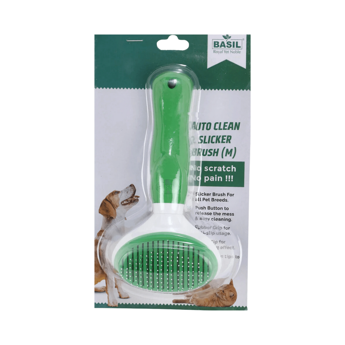 Basil Comb Slicker Auto for Dogs | Small - Animeal