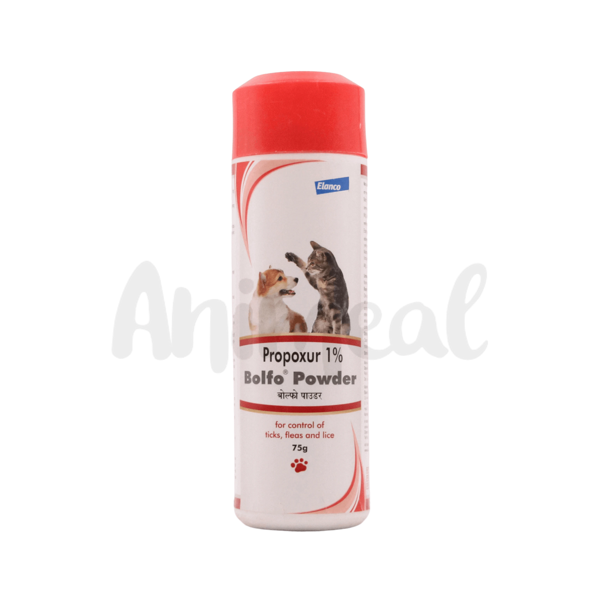 Bayer Bolfo Propoxur Flea and Tick Powder for Dogs and Cats, 75g - Animeal