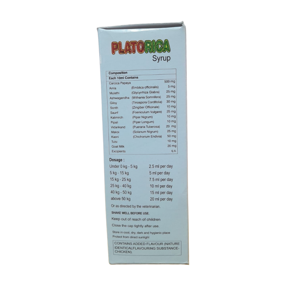 Biocare Platorica Syrup for Dogs and Cats, 100ml - Animeal