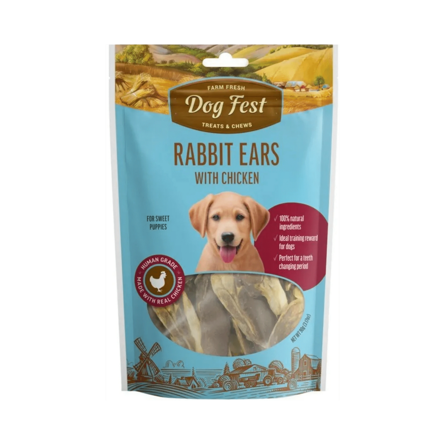 DOGFEST RABBIT EARS WITH CHICKEN TREATS - Animeal