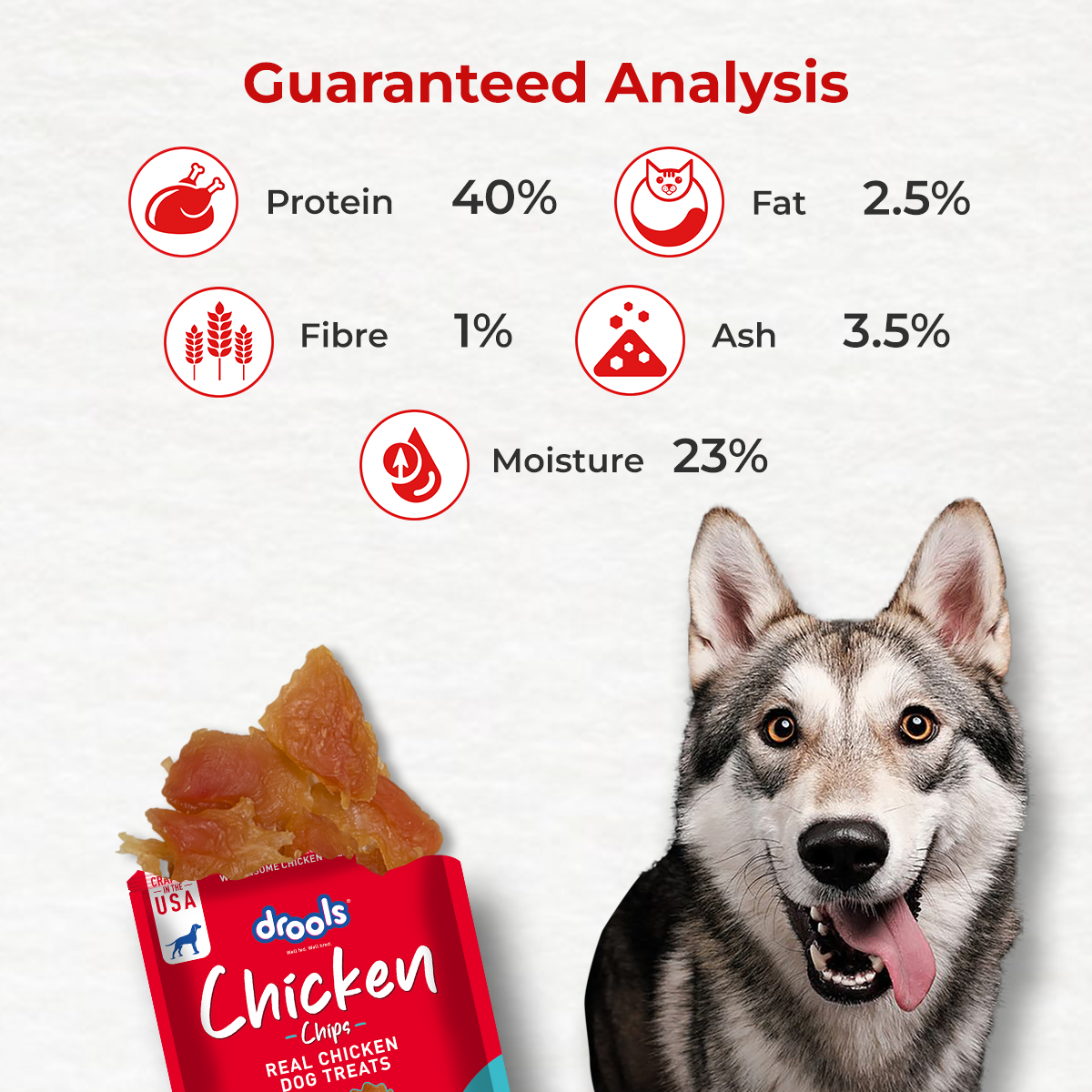 DROOLS CHICKEN CHIPS DOG TREAT - Animeal