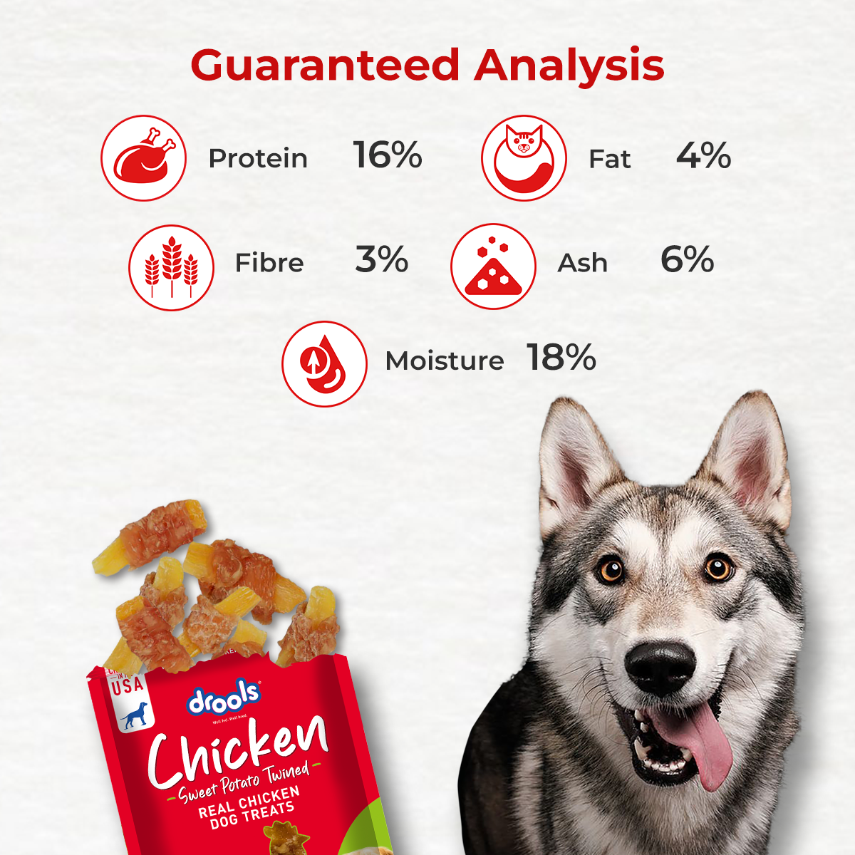 DROOLS SWEET POTATO TWINED DOG TREAT - Animeal