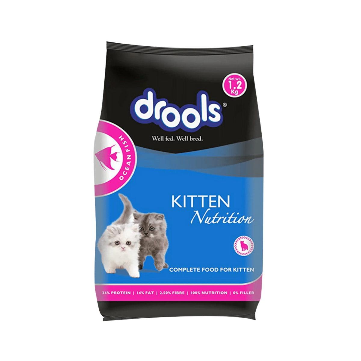 Drools Ocean Fish Dry Cat Food, 1.2kg - Animeal