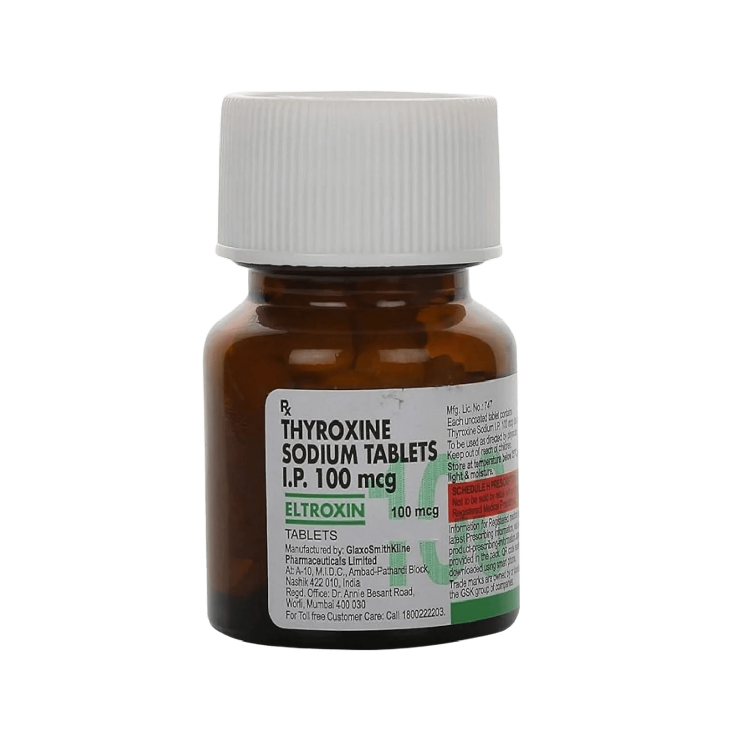 ELTROXIN 100MG TABLET - Animeal