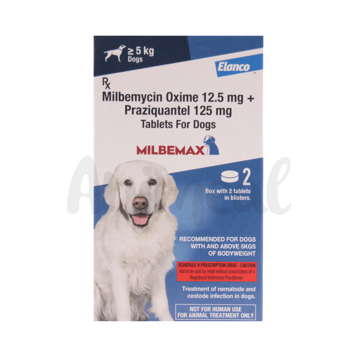 Elanco Milbemax Dewormer Tablets for Dogs, 2 Tablets - Animeal