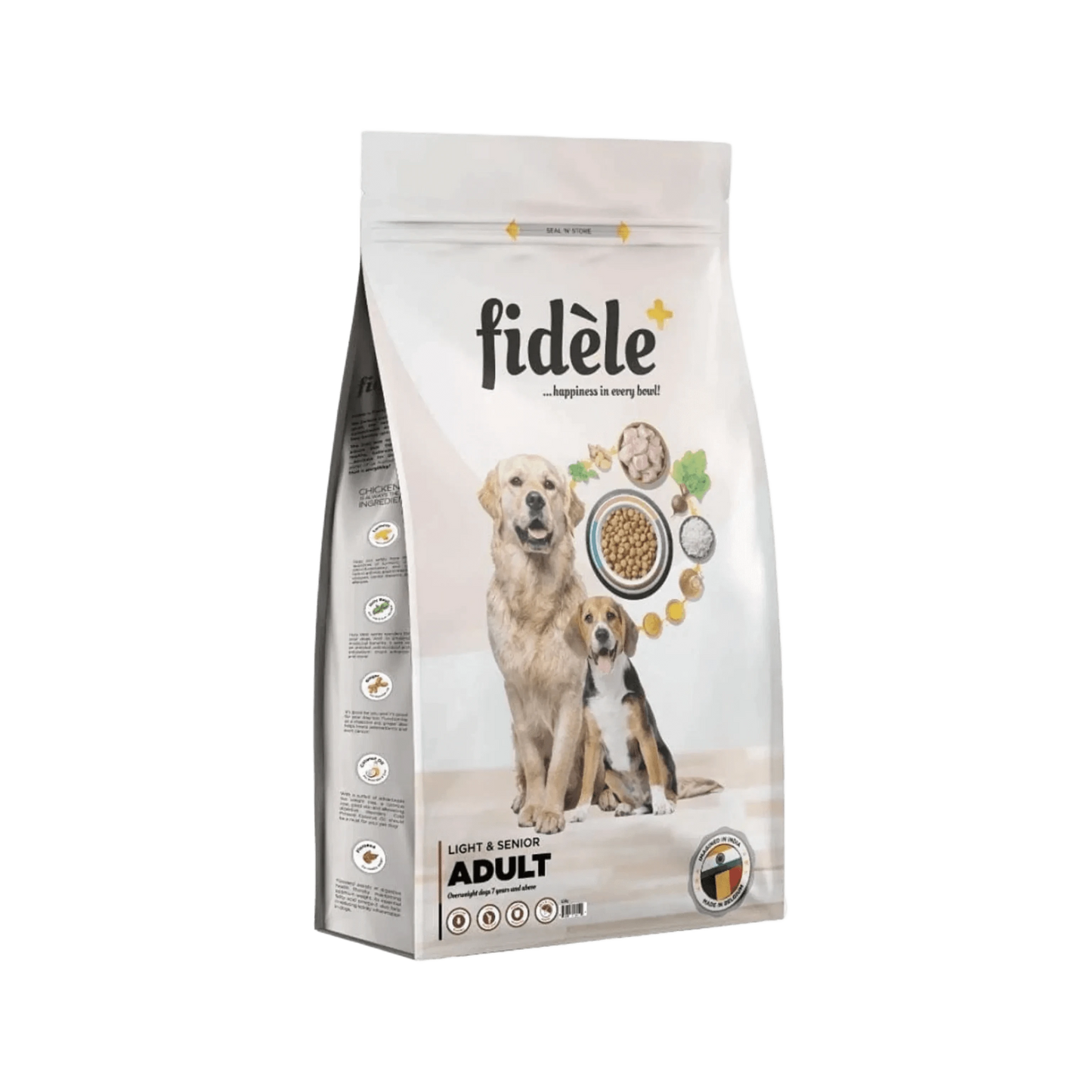 FIDELE PLUS ADULT LIGHT & SENIOR DRY FOOD (M) - Animeal