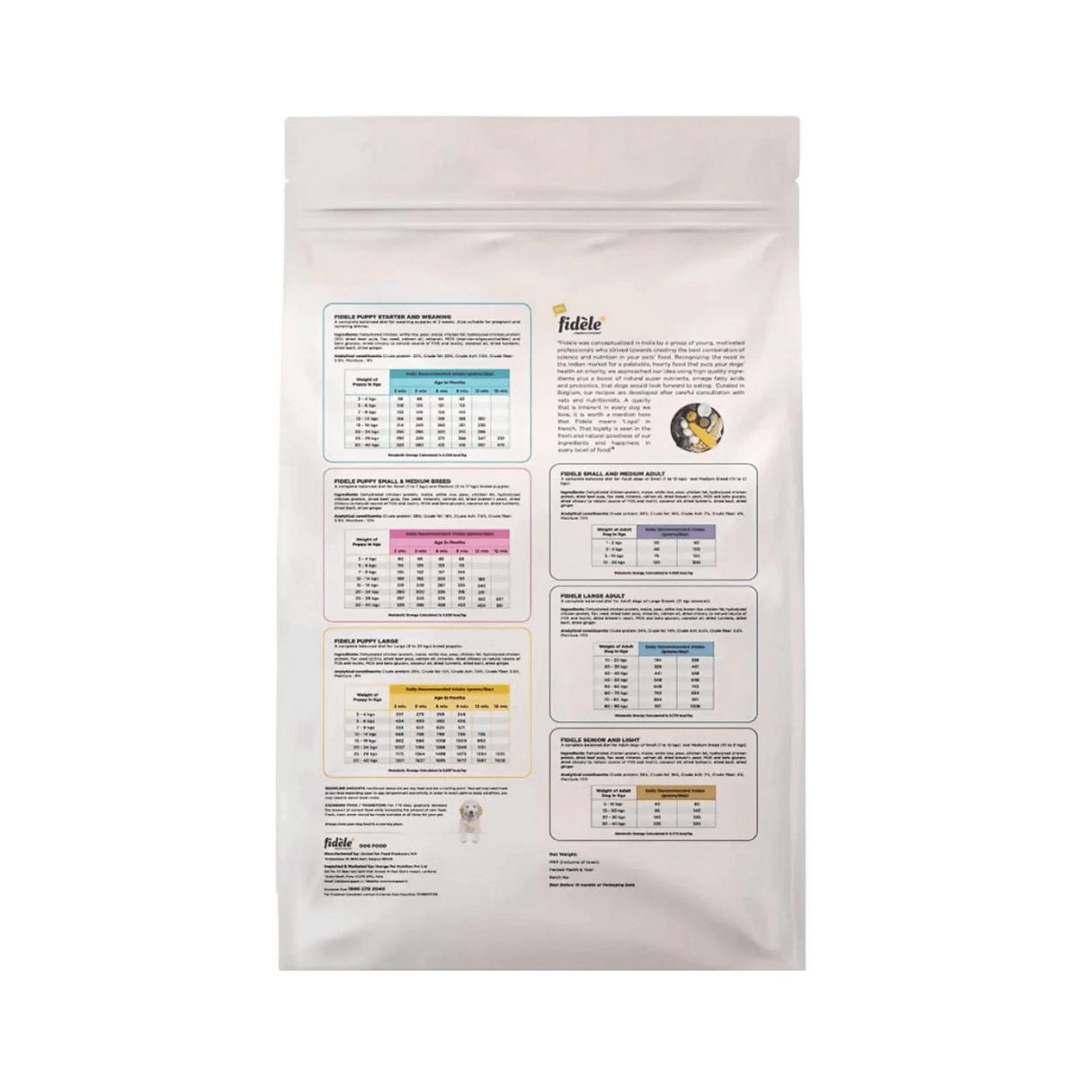 FIDELE PLUS ADULT SMALL & MEDIUM DRY FOOD (L) - Animeal