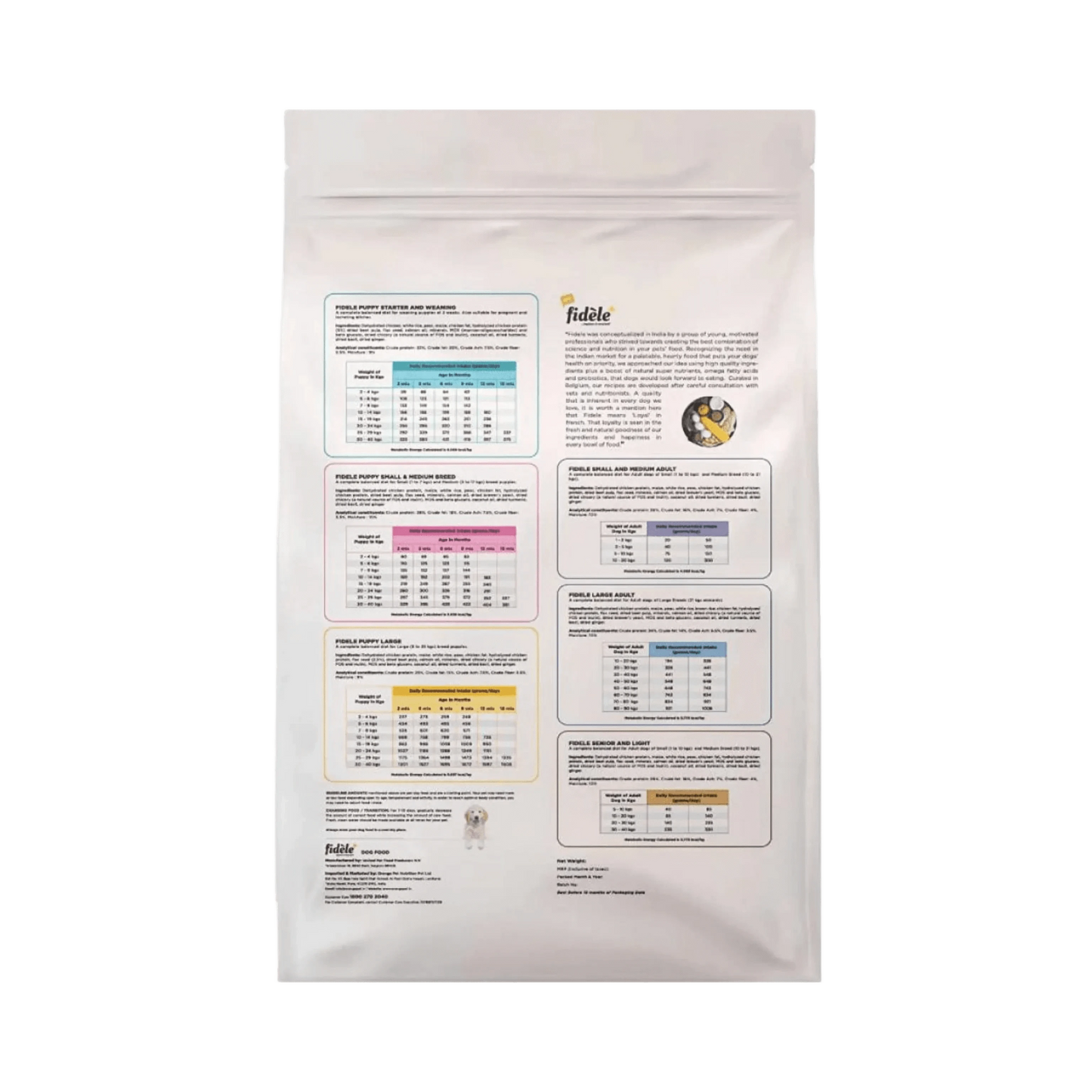 FIDELE PLUS LARGE PUPPY DRY FOOD (S) - Animeal