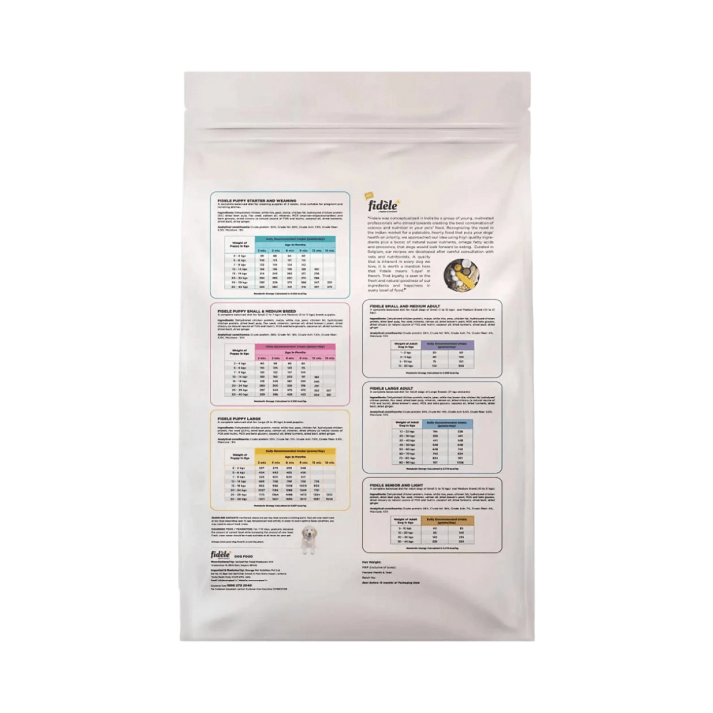 FIDELE PLUS PUPPY LARGE DRY FOOD (M) - Animeal