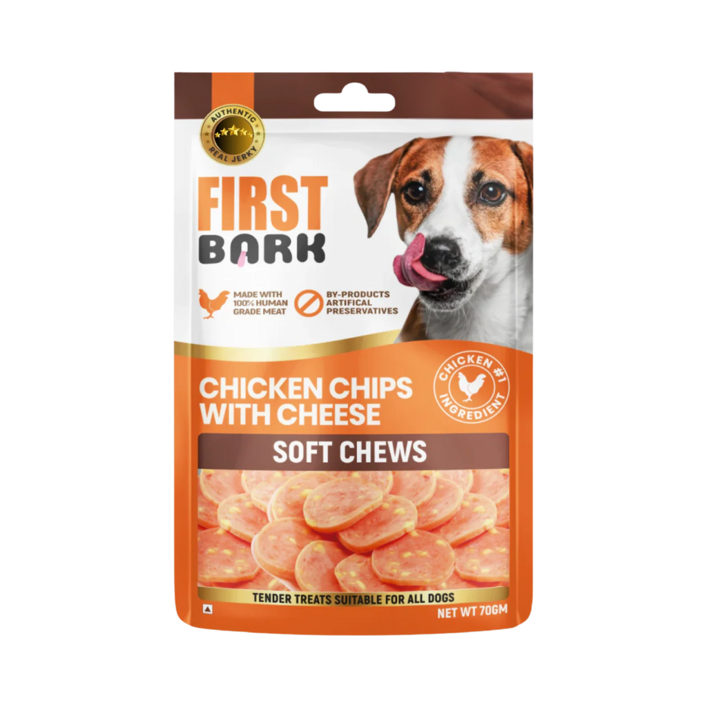 First Bark Chicken Chips With Cheese Dog Treats, 70g - Animeal