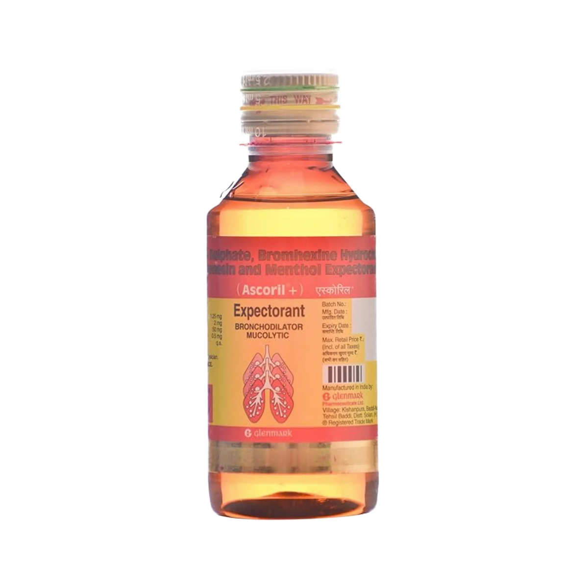 Glenmark Ascoril Plus Syrup for Dogs and Cats, 120ml - Animeal