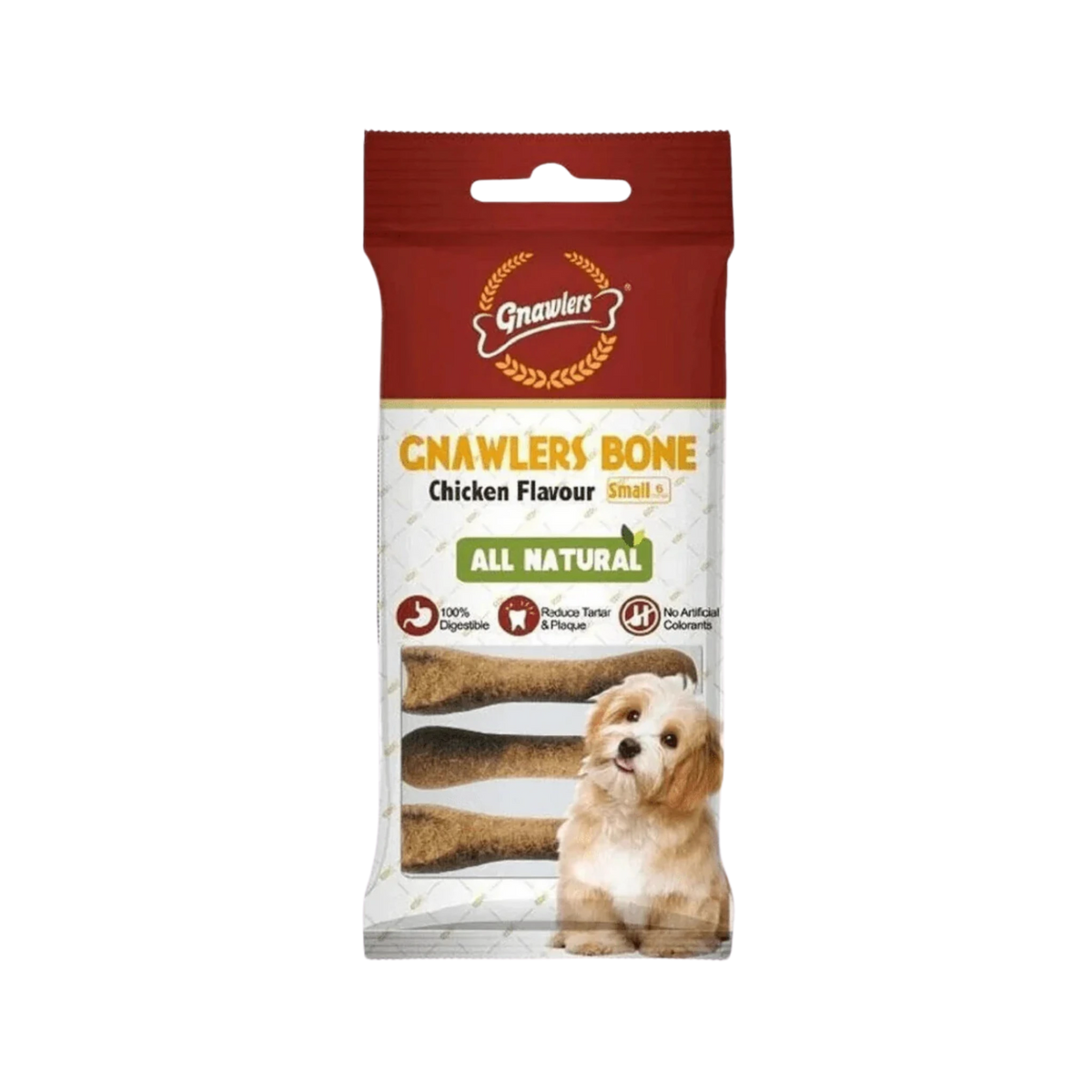 Gnawlers Bone 3" Inch Dog Treats, 22 pieces - Animeal