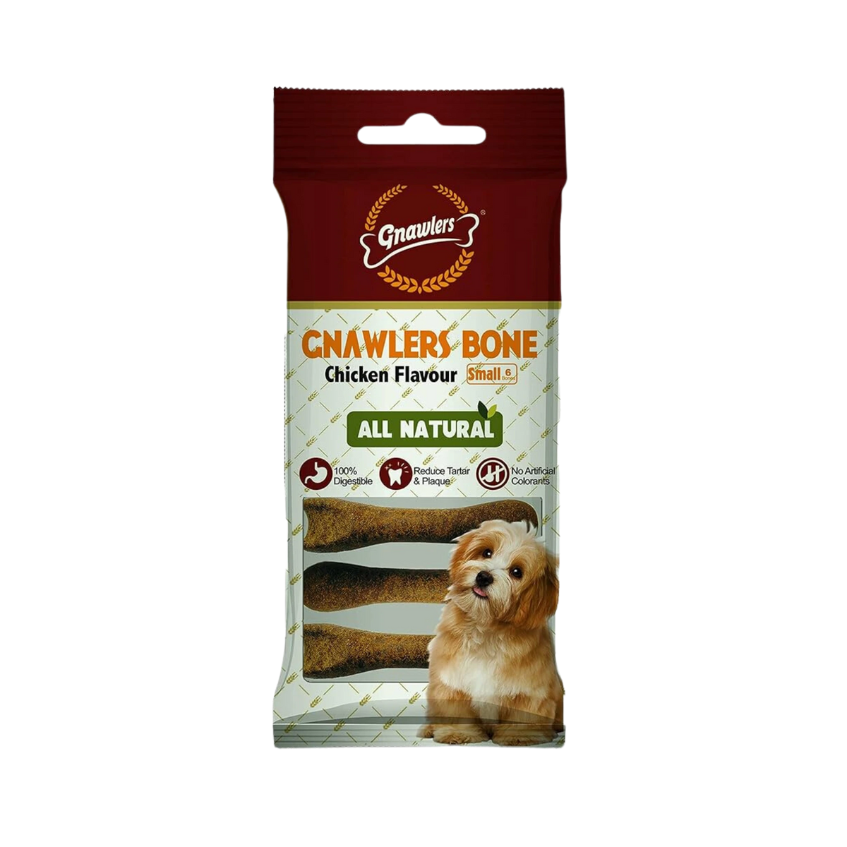 Gnawlers Chicken Bone 6" Inch Dog Treats, 10 pieces - Animeal