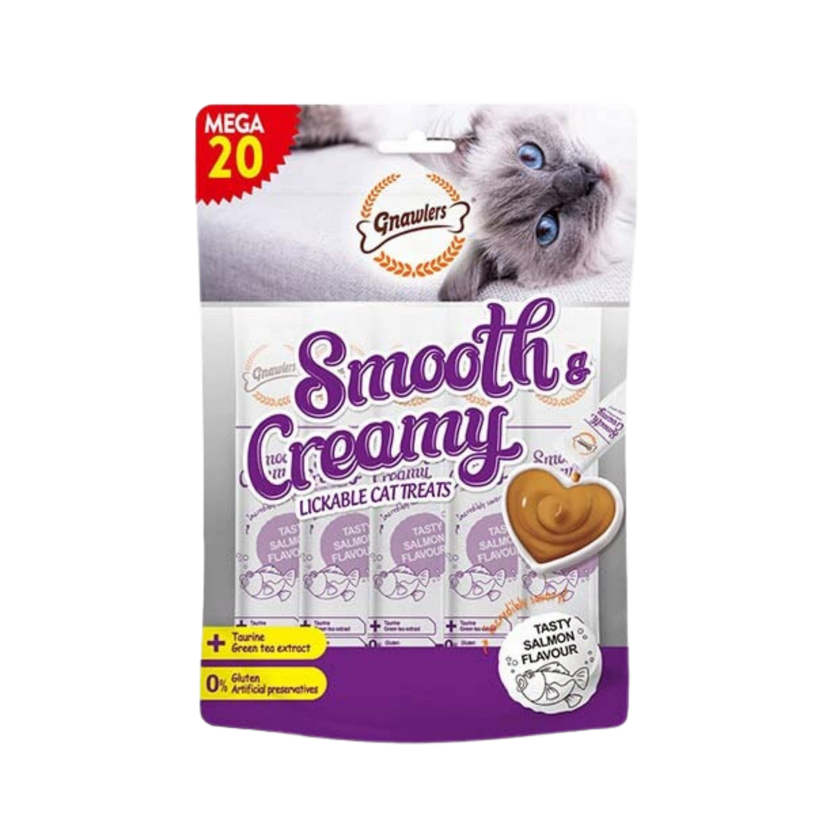 Gnawlers Smooth Creamy Cat Treat Salmon (Large pack) - Animeal