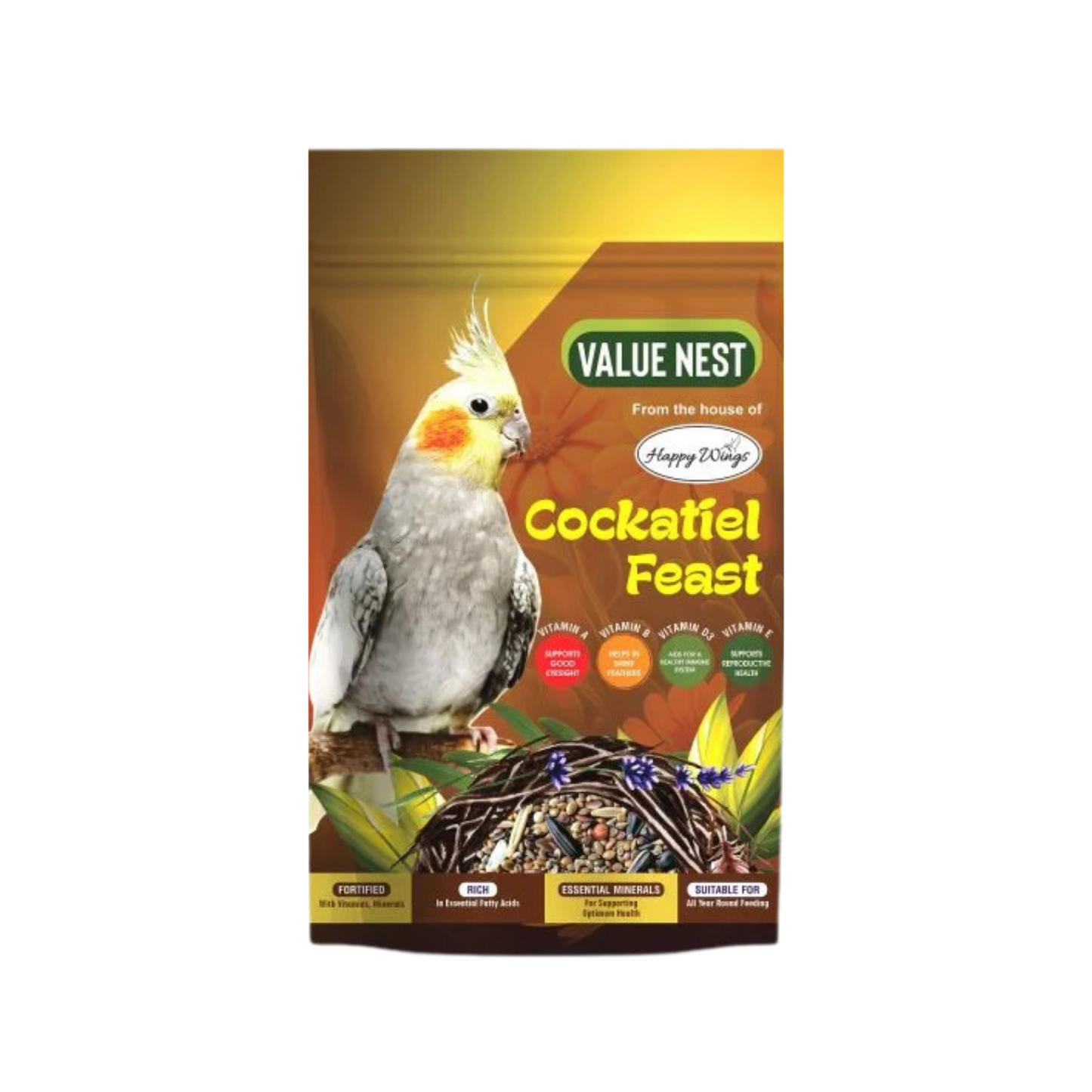 HAPPY WINGS VALUE NEST COCKATIEL FEAST - Animeal