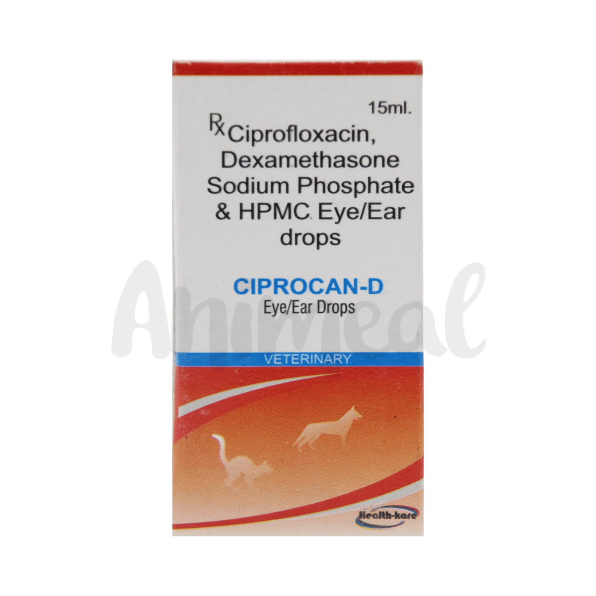 Health-Kare Ciprocan-d Eye Drops for Dogs and Cats, 15ml - Animeal