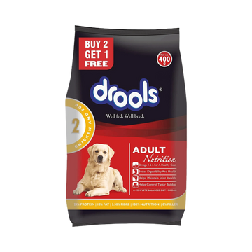 DROOLS ADULT CHIC & EGG DRY FOOD (XS) 400GM