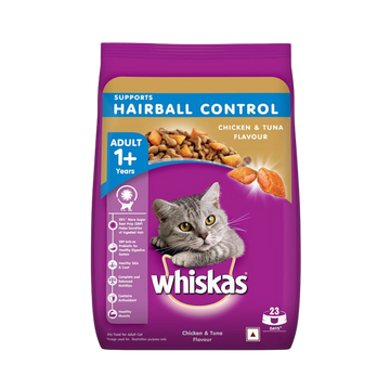 WHISKAS ADULT HAIRBALL DRY FOOD (S) 450GM