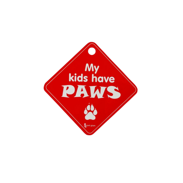 PG CAR SIGN MY KIDS HAVE PAWS 1PC