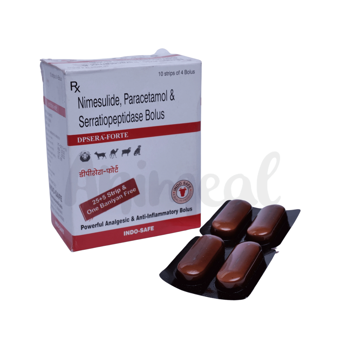 Indo-safe Dpsera-forte Bolus for Cattle, 4 Boluses - Animeal