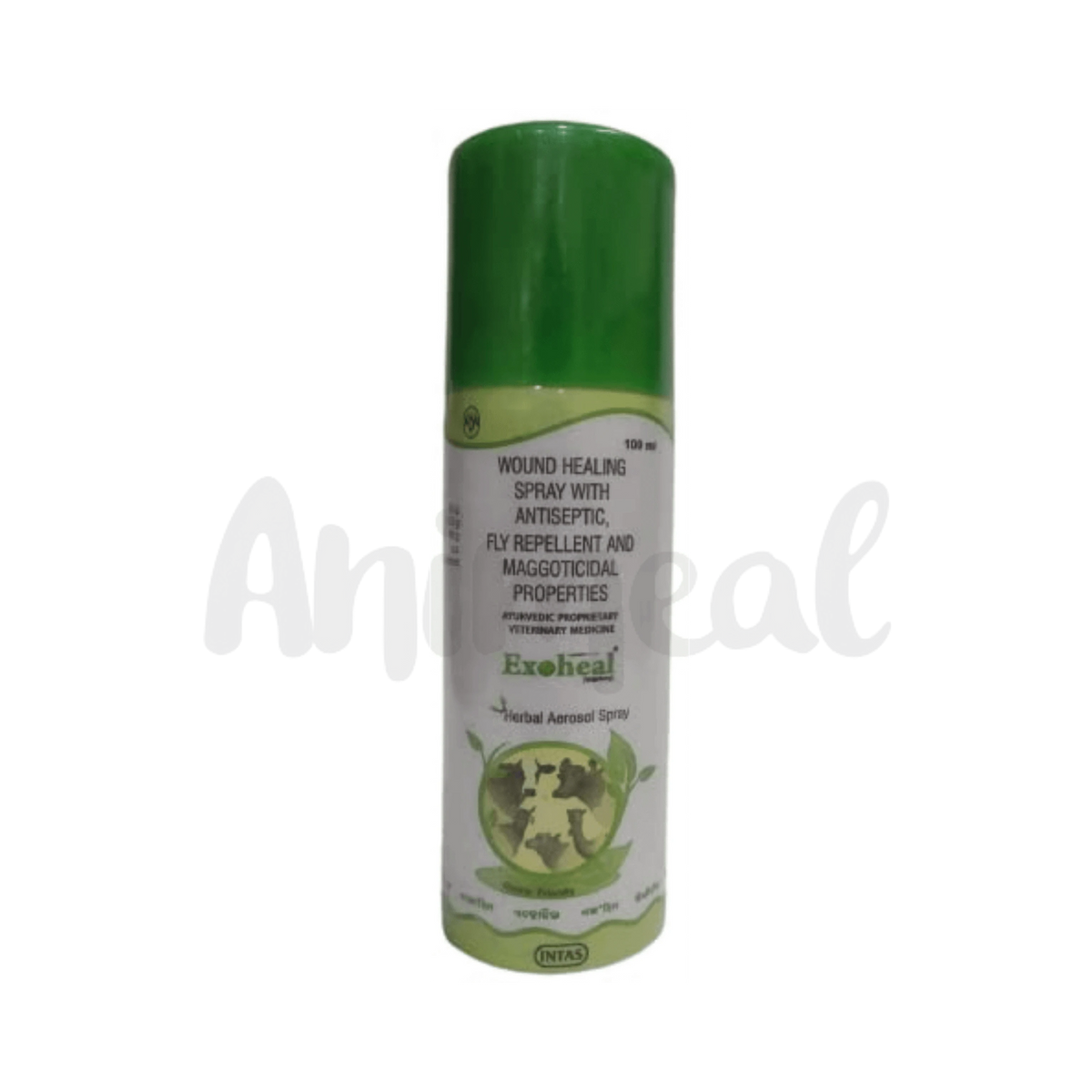Intas Exoheal Herbal Wound Spray for Animals, 100ml - Animeal