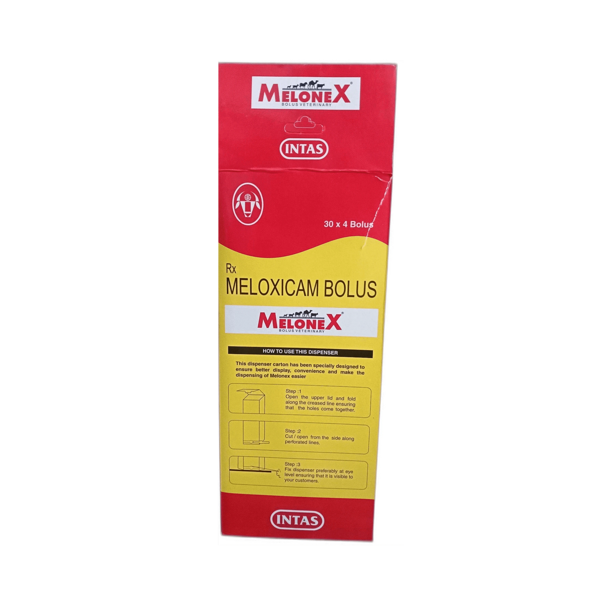Intas Melonex Meloxicam Bolus for Cattle, 4 Boluses - Animeal