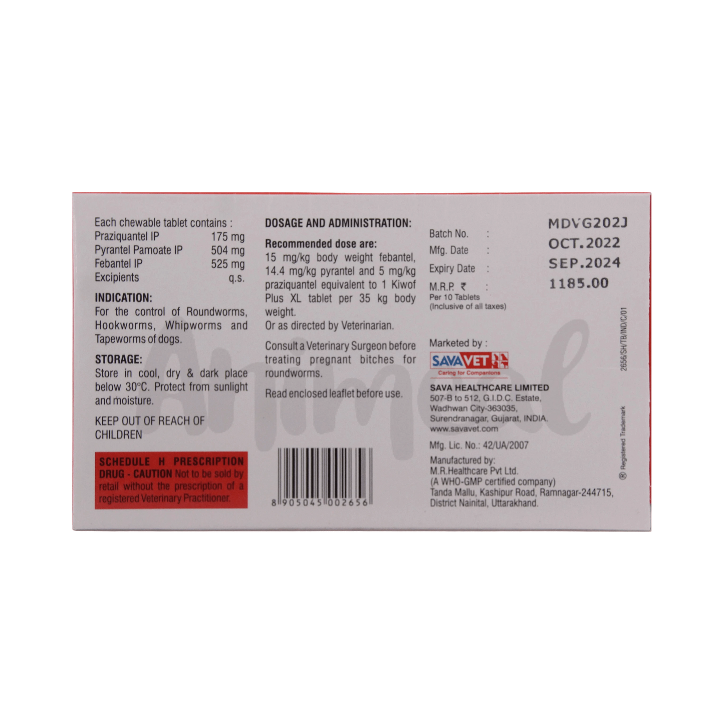 KIWOF PLUS XL DOG TABLET - Animeal