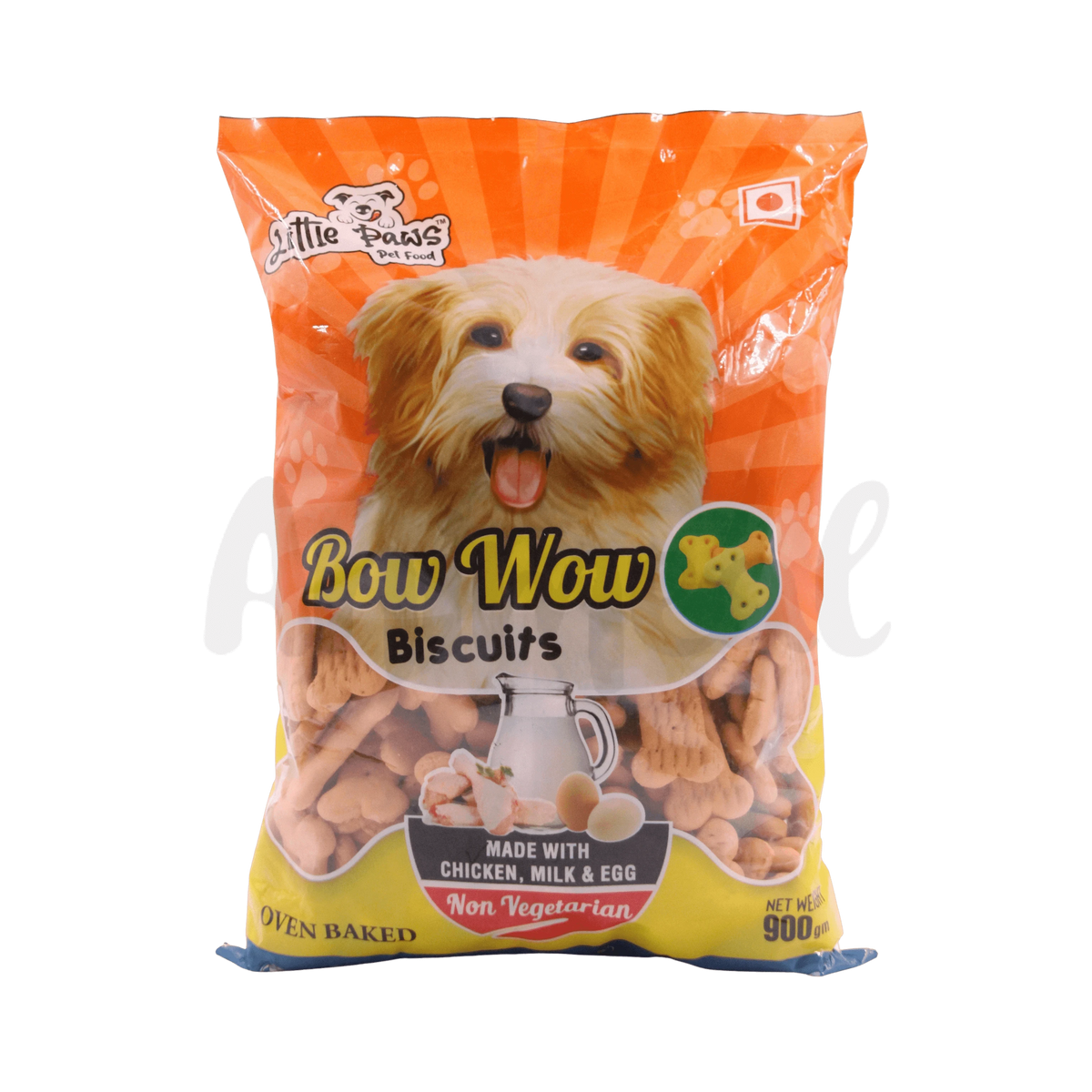 Little Paws Bow Wow Chicken and Milk Biscuits for Dogs, 900g - Animeal
