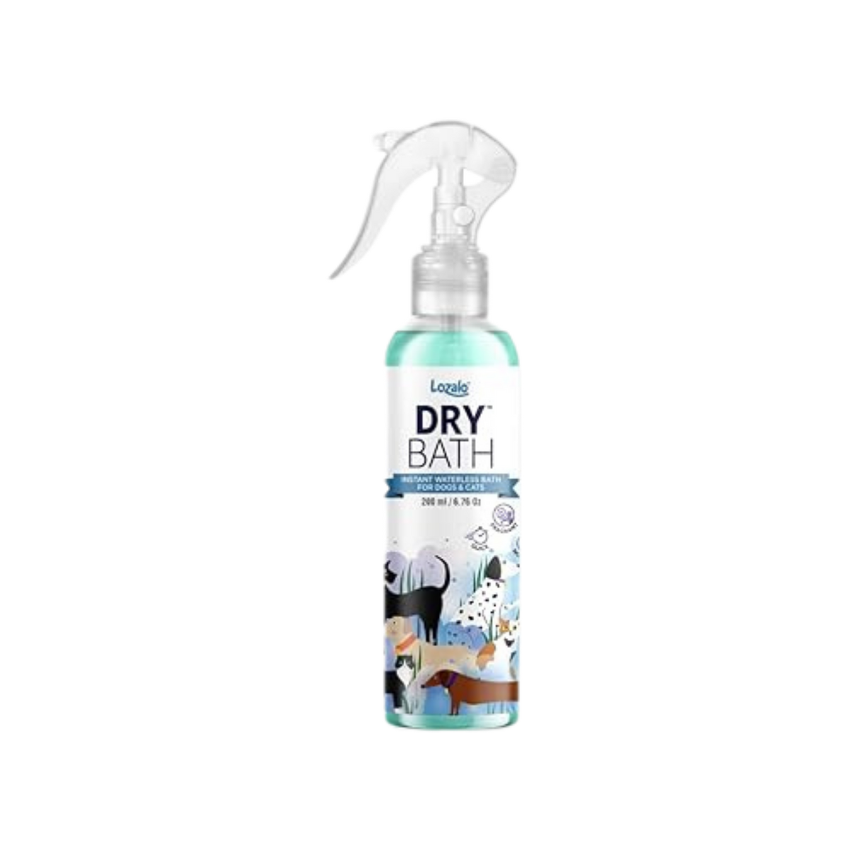 Lozalo DRY Bath Waterless Shampoo for Dogs, 200ml - Animeal