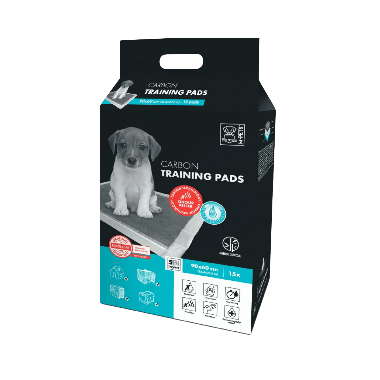 M-PETS CARBON TRAINING PADS 90X60 (S) - Animeal