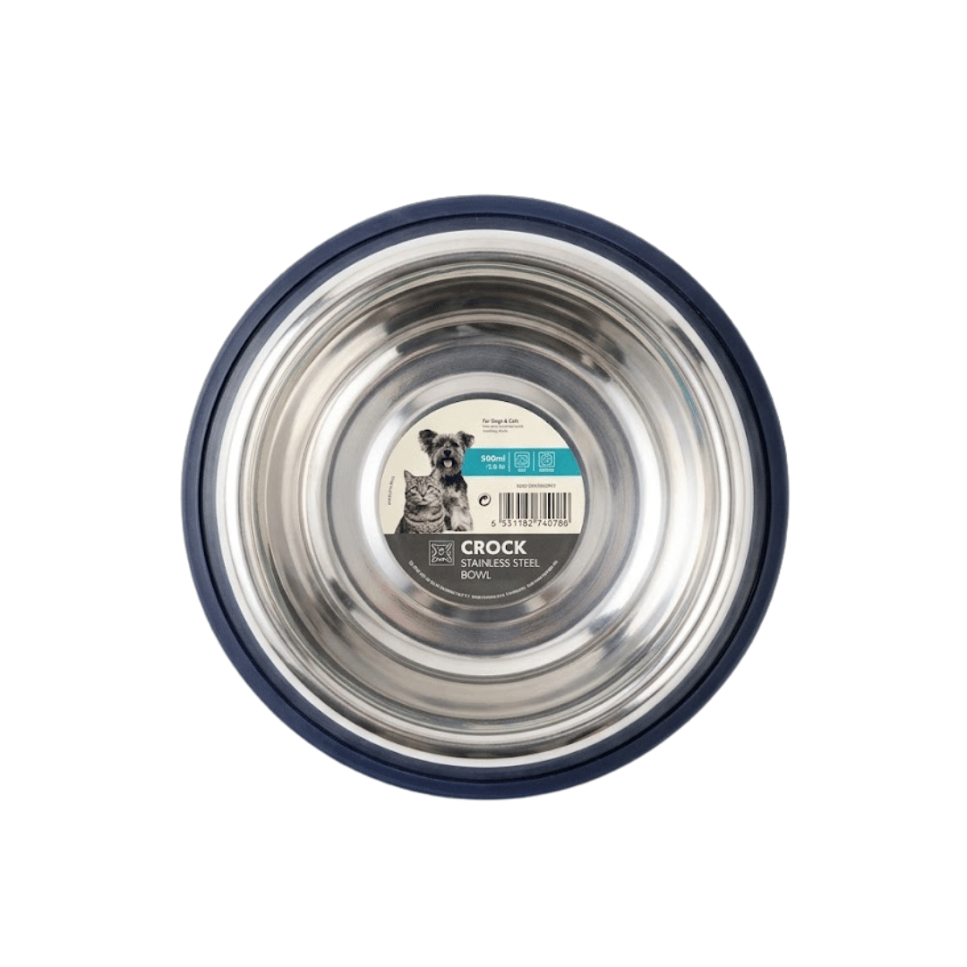 M-PETS CROCK STAINLESS STEEL BOWL (S) - Animeal