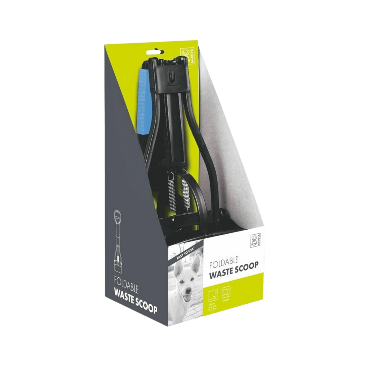 M-PETS FOLDABLE WASTE SCOOP BLACK & BLUE - Animeal