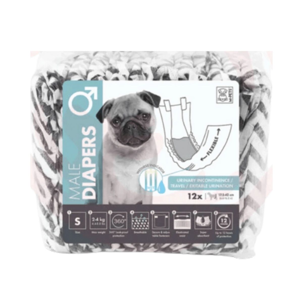 M-Pets Diaper Male Dog | Small | 12 pieces - Animeal