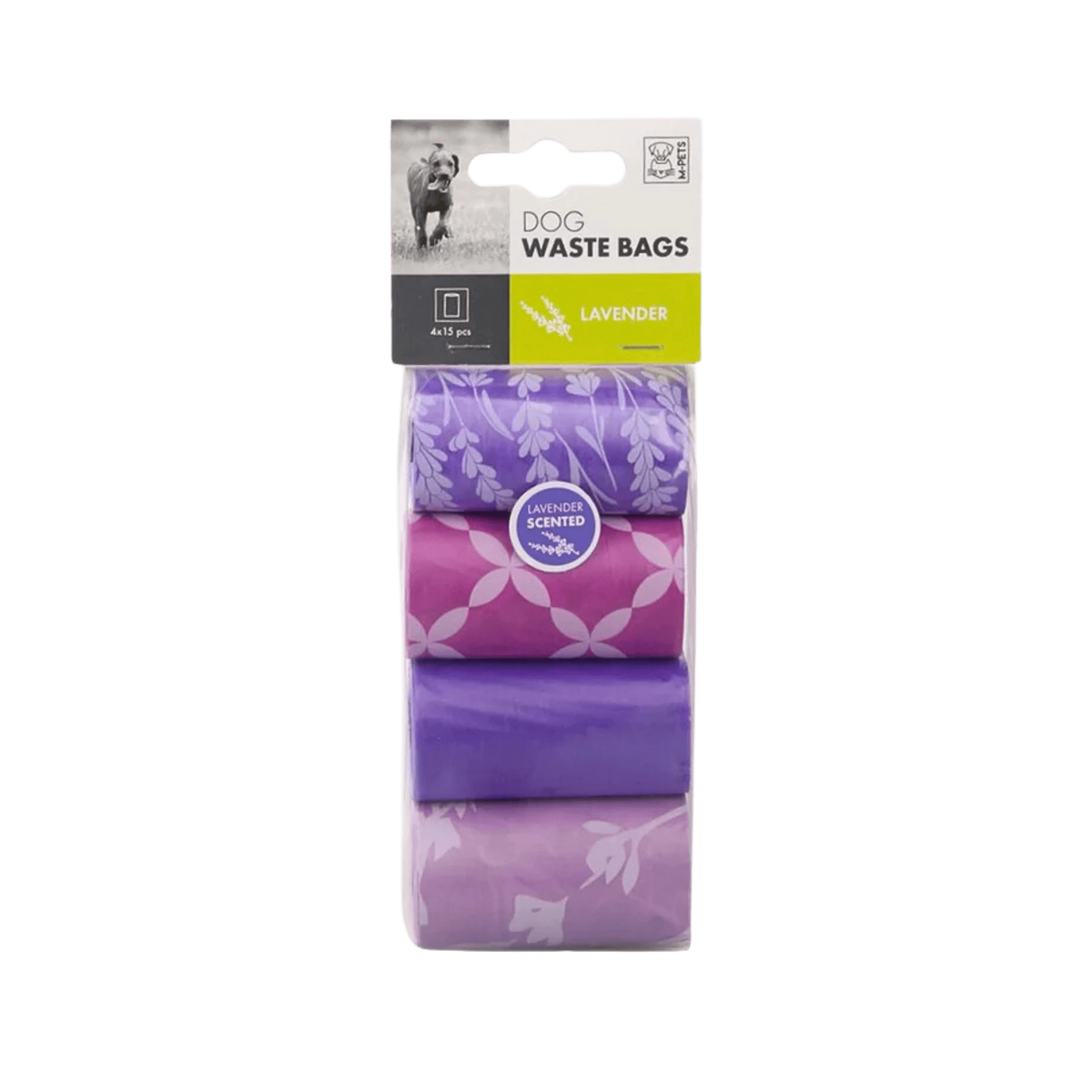 M-Pets Dog Waste Bags (Lavender) | 60 Pieces - Animeal