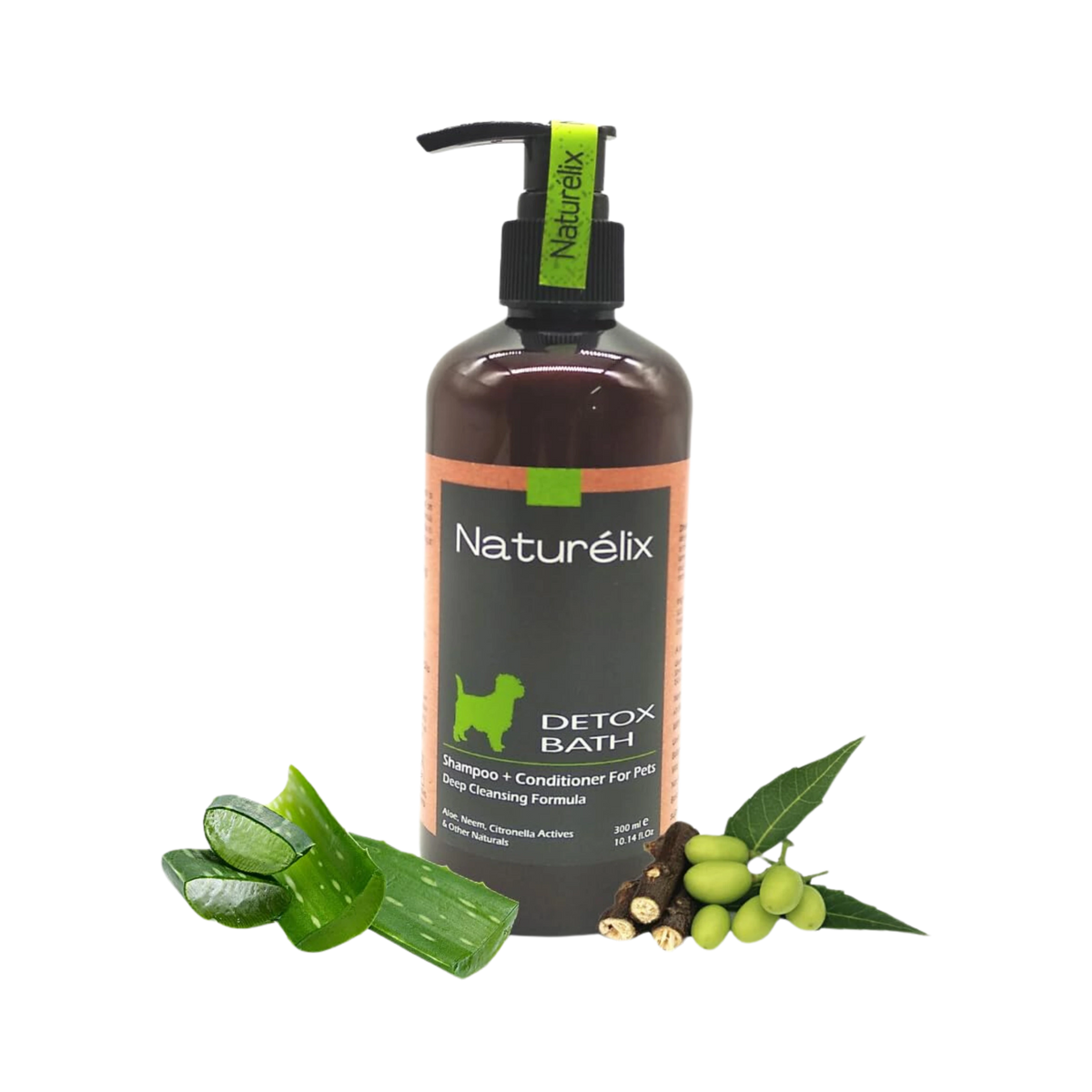 Naturelix Detox Bath Dog Shampoo, 200ml - Animeal