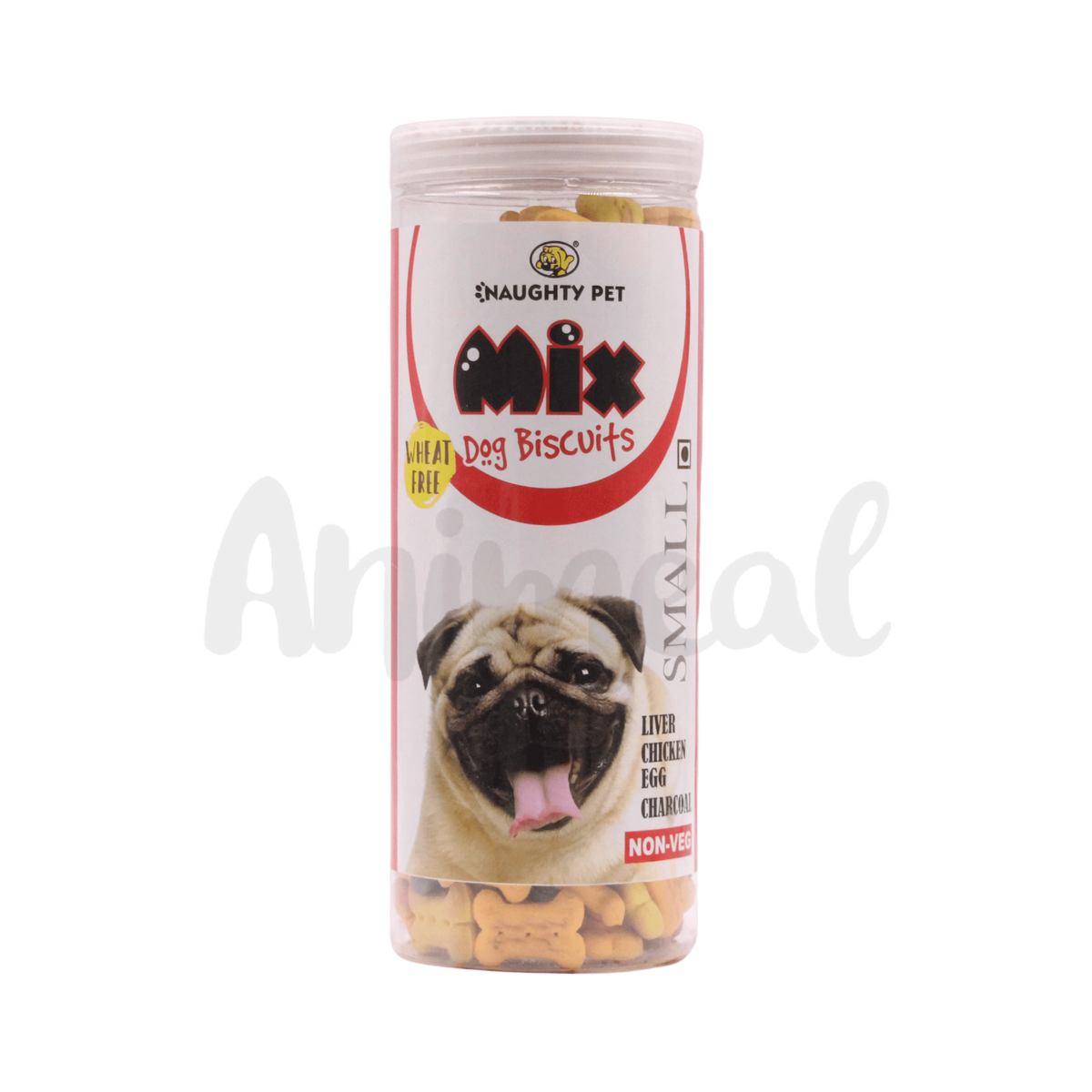 Naughty Pet Mix Non-Veg Wheat-Free Dog Biscuits, Small 550g - Animeal