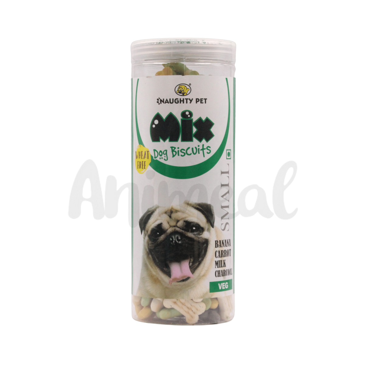 Naughty Pet Mix Veg Wheat-Free Dog Biscuits, Small 550g - Animeal