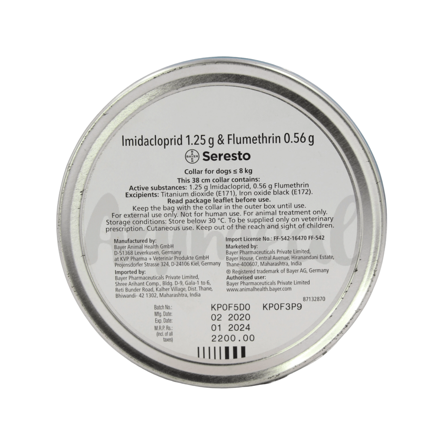 SERESTO COLLAR ( LESS OR EQUAL TO 8KG ) - Animeal