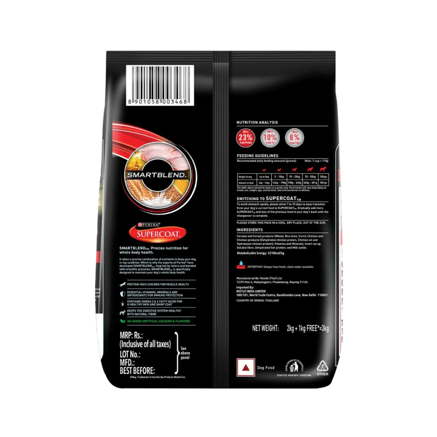 SUPERCOAT ADULT CHICKEN DRY FOOD (M) - Animeal