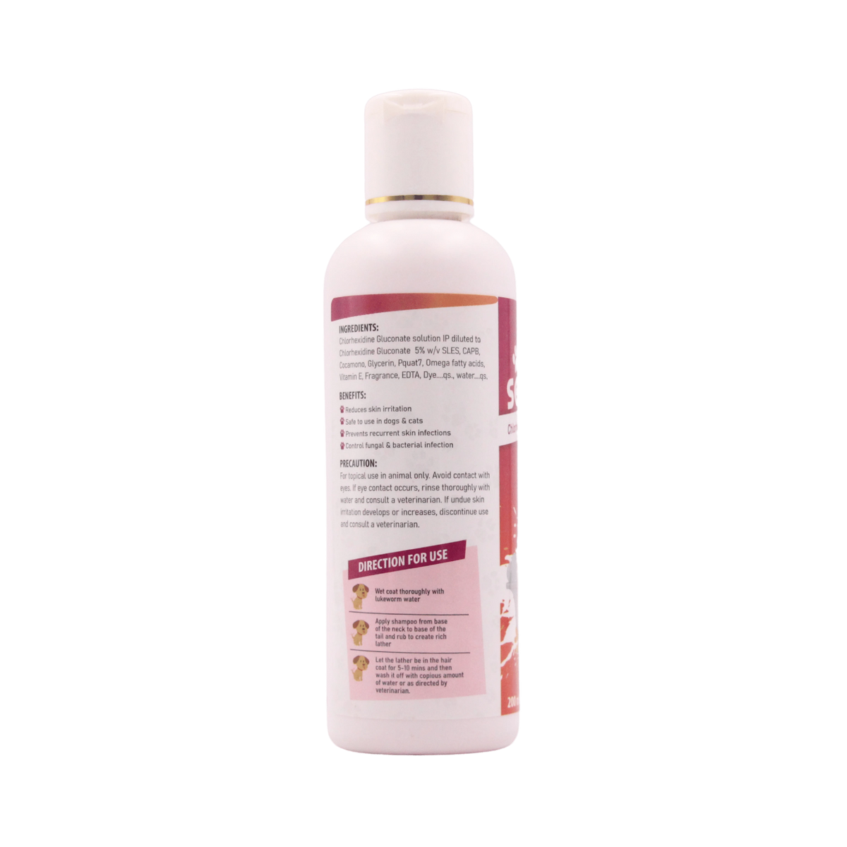 Setcoat Chg 5% Shampoo for Dogs, 200ml - Animeal