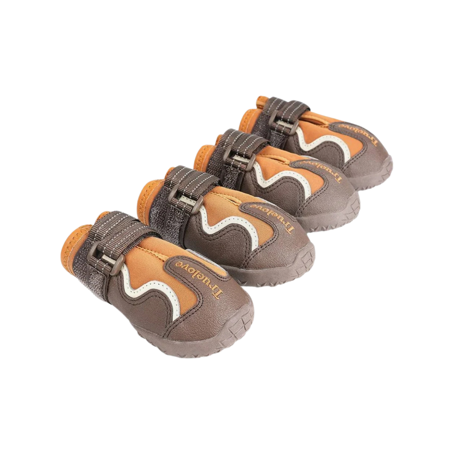 TRUELOVE WATER RESISTANCE DOG SHOES WITH TPR SOLE GINGER (XS) - Animeal