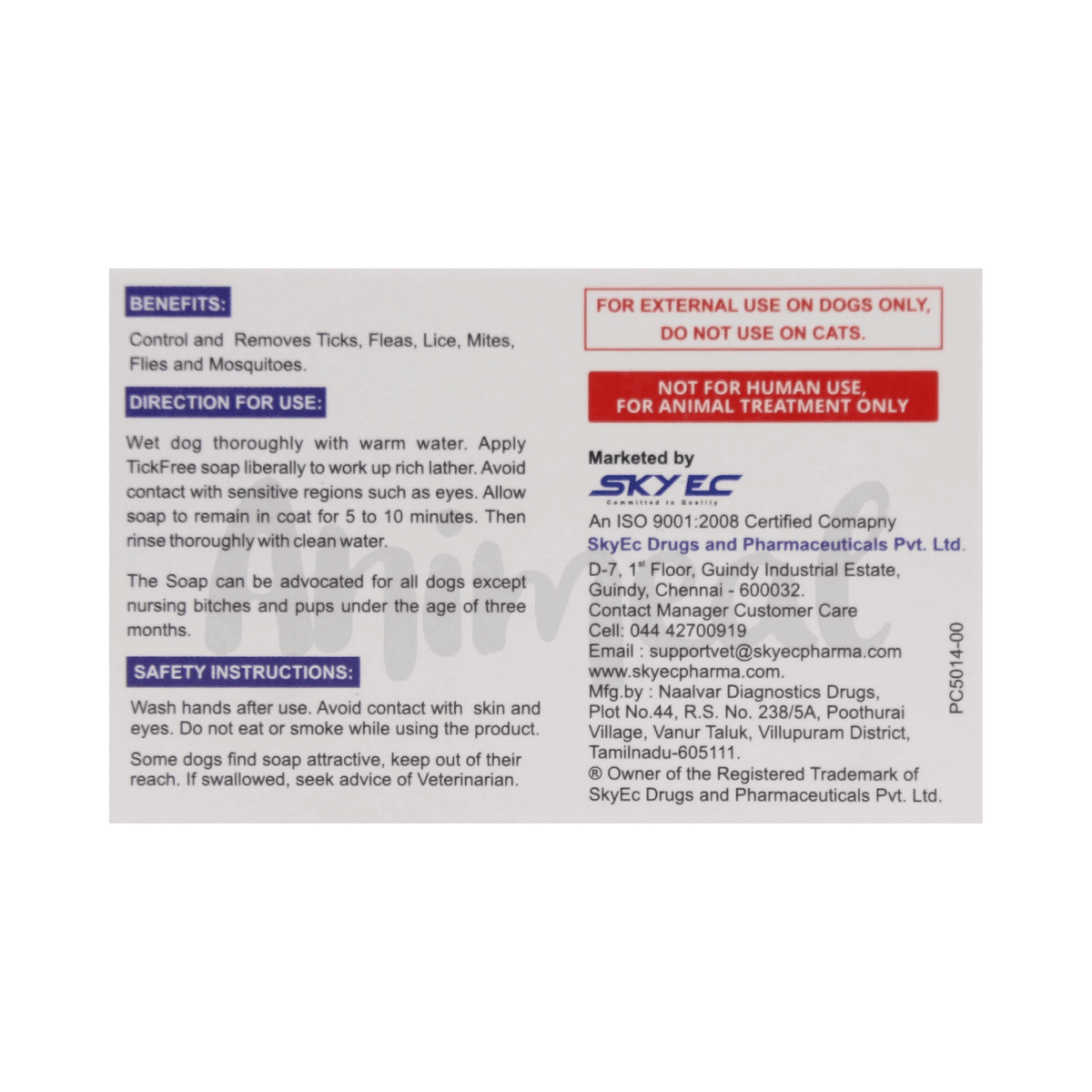 Tickfree Soap for Dogs, 75g - Animeal