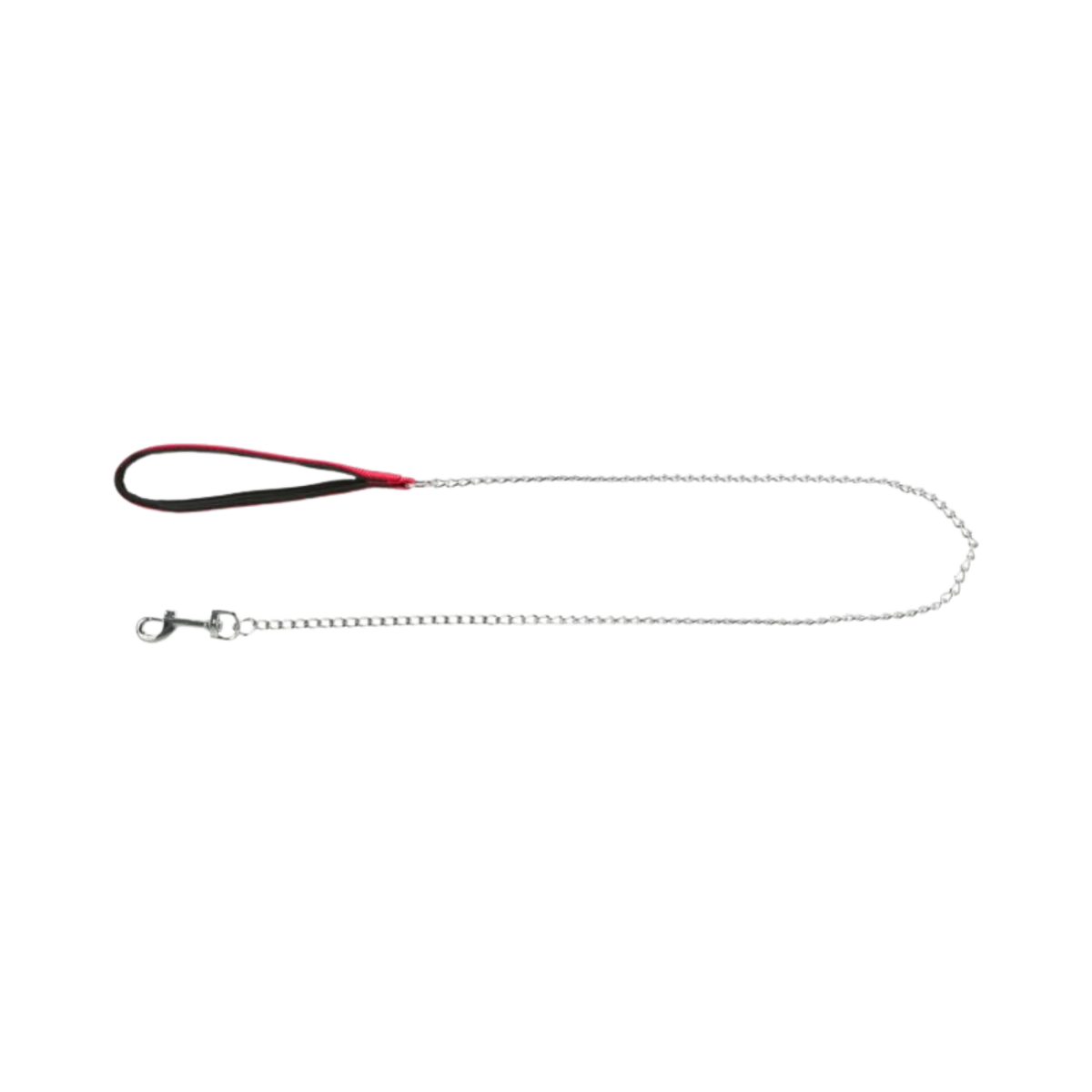 Trixie Chain Leash with Nylon Hand Loop Red | 4mm width (Large) - Animeal