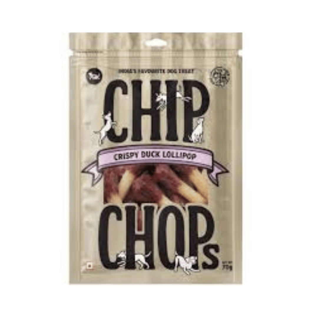 Chip Chop Crispy Duck Lollipop Dog Treats, 70g